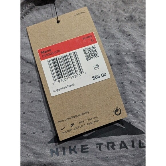 Nike Trail Solar Chase Dri-FIT Short-Sleeve Running Shirt DV9305-078 Men's Large - Picture 9 of 9